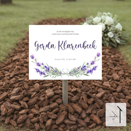 Naambord Graf - Lavendel