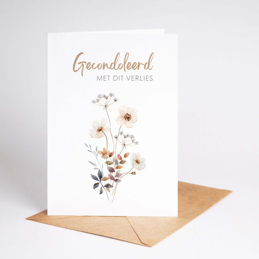 Condoleance Kaart - Gecondoleerd Met Dit Verlies