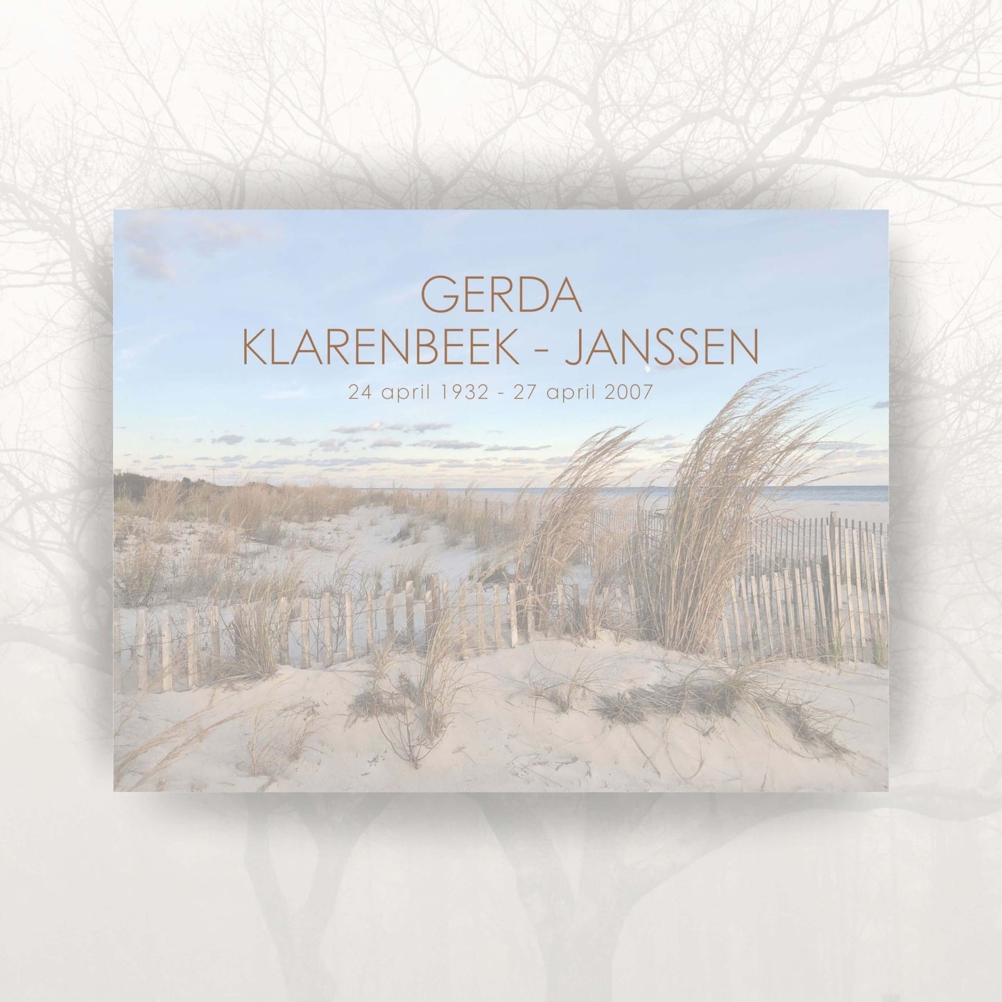Tijdelijke grafsteen