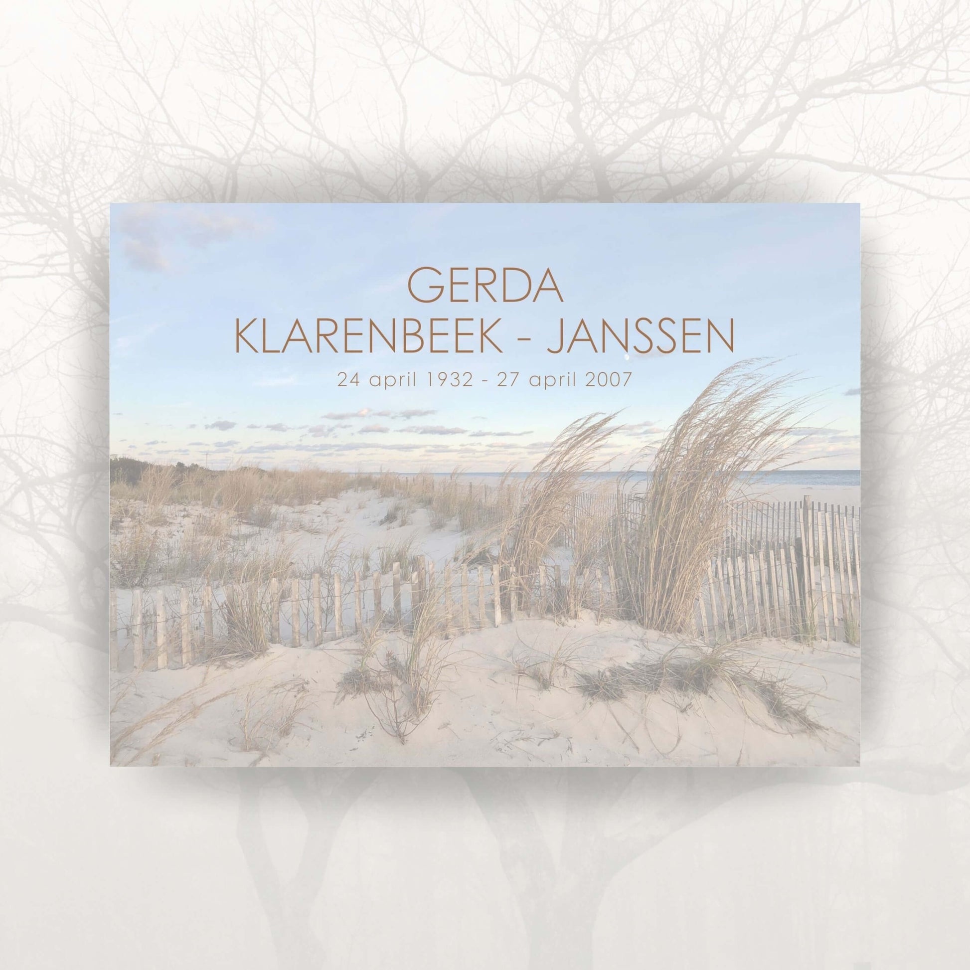 Tijdelijke grafsteen